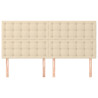 Cabeceros 4 unidades de tela color crema 90x5x78/88 cm 3