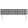 Cabeceira de cama 2 pcs veludo 100x5x78/88 cm cinzento-claro 3
