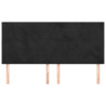 Cabeceros 4 unidades de terciopelo negro 90x5x78/88 cm 3