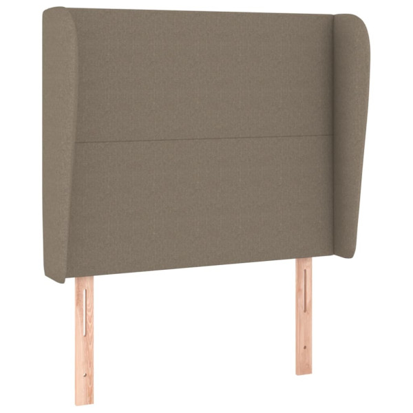 Cabeceira cama c/ abas tecido 93x23x118/128cm cinza-acastanhado M 2