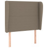 Cabeceira cama c/ abas tecido 93x23x118/128cm cinza-acastanhado 2