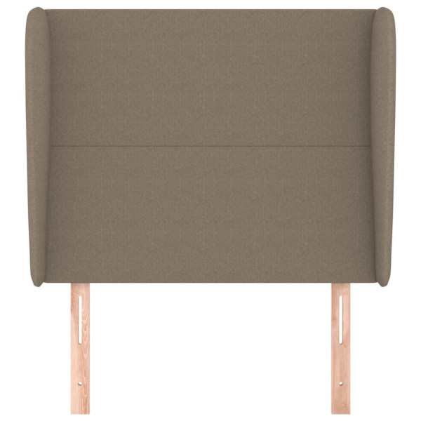 Cabeceira cama c/ abas tecido 93x23x118/128cm cinza-acastanhado M 3