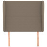 Cabeceira cama c/ abas tecido 93x23x118/128cm cinza-acastanhado 3