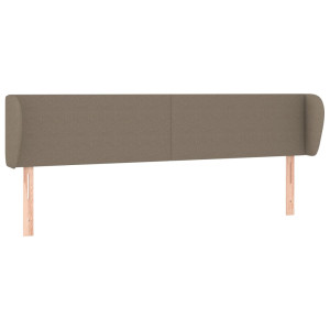 Cabecero de tela gris taupe 183x23x78/88 cm H