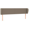 Cabecero de tela gris taupe 183x23x78/88 cm 2