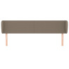 Cabecero de tela gris taupe 183x23x78/88 cm 3