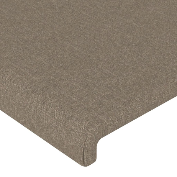 Cabecero de tela gris taupe 183x23x78/88 cm M 5