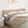 Cabecero de cuero sintético color capuchino 163x16x78/88 cm 1