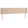 Cabecero de cuero sintético color capuchino 163x16x78/88 cm 2
