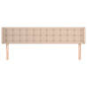 Cabeceira cama abas couro artificial 163x16x78/88 cm cappuccino 3