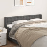 Cabecero de cuero sintético gris 183x16x78/88 cm 1