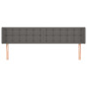 Cabeceira cama abas couro artificial 183x16x78/88 cm cinzento 3