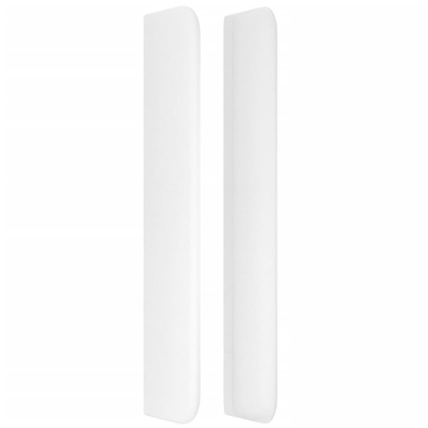 Cabeceira cama c/ abas couro artificial 83x16x118/12 cm branco M 4