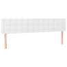 Cabeceros 2 unidades de cuero sintético blanco 80x5x78/88 cm 2