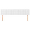 Cabeceira de cama 2 pcs couro artificial 80x5x78/88 cm branco 3