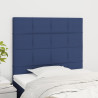 Cabeceros 2 unidades de tela azul 90x5x78/88 cm 1
