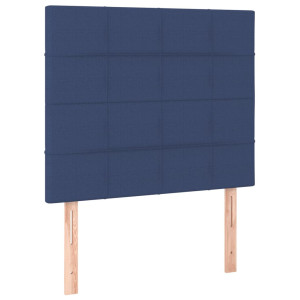 Cabeceros 2 unidades de tela azul 90x5x78/88 cm H