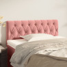 Cabeceira de cama veludo 100x7x78/88 cm rosa 1