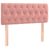 Cabecero de terciopelo rosa 100x7x78/88 cm 2