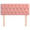 Cabeceira de cama veludo 100x7x78/88 cm rosa 3