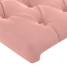 Cabeceira de cama veludo 100x7x78/88 cm rosa 4