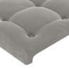 Cabeceira cama c/ abas veludo 103x23x118/128 cm cinzento-claro 5