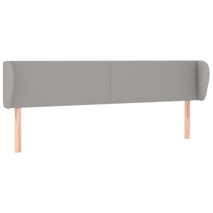 Cabecero de tela gris claro 183x23x78/88 cm H