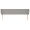Cabecero de tela gris claro 183x23x78/88 cm 3