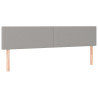 Cabeceros 2 unidades de tela gris claro 90x5x78/88 cm 2
