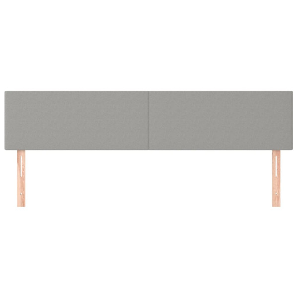 Cabeceros 2 unidades de tela gris claro 90x5x78/88 cm M 3