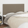 Cabeceros 4 unidades de tela gris taupe 100x5x78/88 cm 1