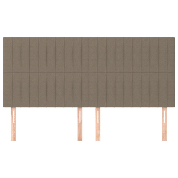 Cabeceros 4 unidades de tela gris taupe 100x5x78/88 cm M 3