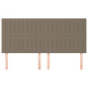 Cabeceros 4 unidades de tela gris taupe 100x5x78/88 cm 3