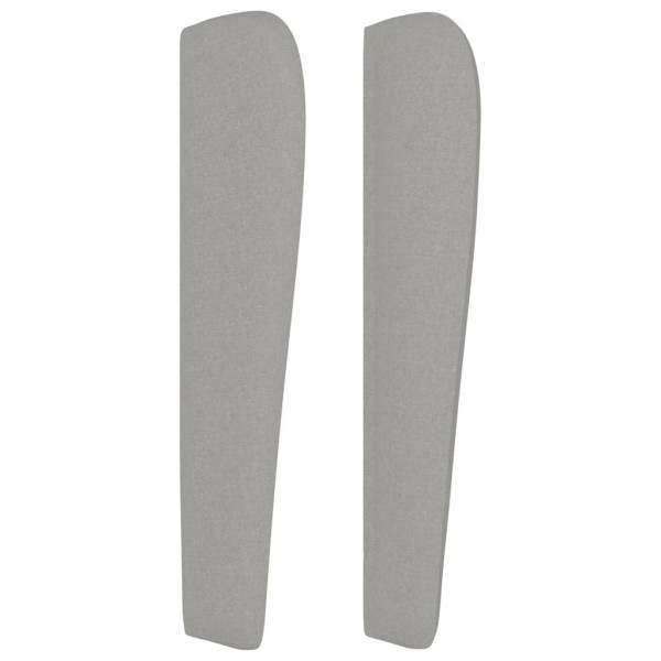 Cabecero con orejas de tela gris claro 93x23x118/128 cm M 4