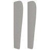 Cabeceira de cama c/ abas tecido 93x23x118/128cm cinzento-claro 4