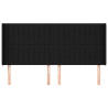 Cabeceira de cama c/ abas tecido 183x16x118/128 cm preto 3