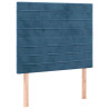 Cabeceira de cama 2 pcs veludo 90x5x78/88 cm azul-escuro 2