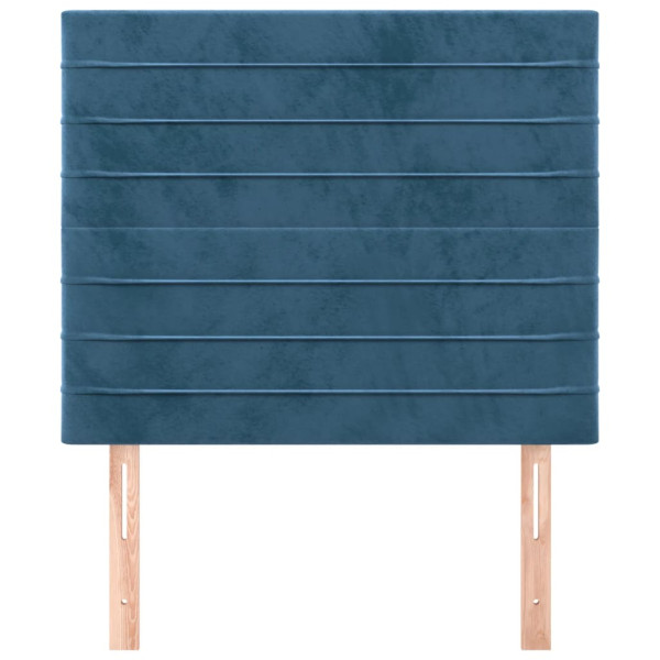 Cabeceros 2 unidades de terciopelo azul oscuro 90x5x78/88 cm M 3