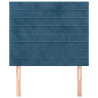 Cabeceira de cama 2 pcs veludo 90x5x78/88 cm azul-escuro 3