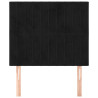 Cabeceros 2 unidades de terciopelo negro 80x5x78/88 cm 3