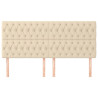 Cabeceira de cama 4 pcs tecido 90x7x78/88 cm creme 3