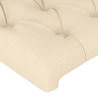 Cabeceira de cama 4 pcs tecido 90x7x78/88 cm creme 4
