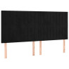 Cabeceira de cama 4 pcs veludo 80x5x78/88 cm preto 2