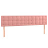 Cabeceira de cama 2 pcs veludo 80x5x78/88 cm rosa 2