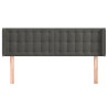 Cabeceira de cama c/ abas veludo 147x16x78/88cm cinzento-escuro 3