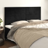 Cabeceira de cama 4 pcs veludo 80x5x78/88 cm preto 1