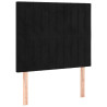 Cabeceira cama c/ LED veludo 80x5x118/128 cm preto 4