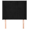 Cabecero con orejas de terciopelo negro 83x16x118/128 cm 3