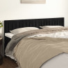 Cabeceira de cama 2 pcs veludo 80x5x78/88 cm preto 1