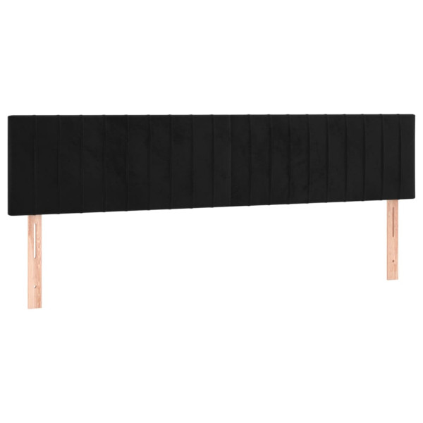 Cabeceira de cama 2 pcs veludo 80x5x78/88 cm preto M 2